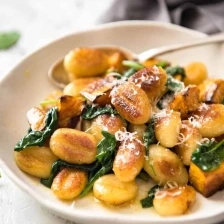 Pan Fried Gnocchi with Pumpkin &amp; Spinach Recipe Page