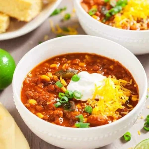 Slow Cooker Turkey Chili Image