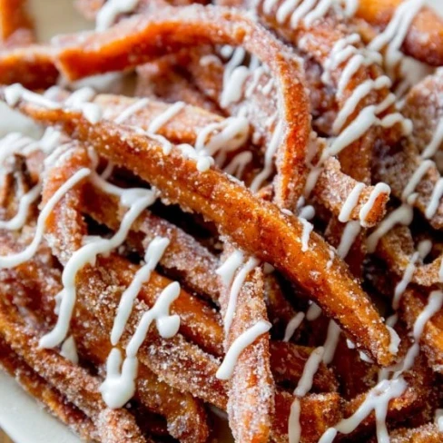 Cinnamon Sugar Sweet Potato Fries with Vanilla Icing Dip Image