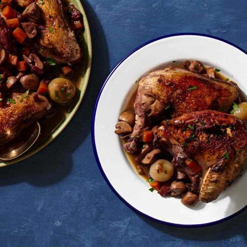 Coq Au Vin (Chicken Braised In Red Wine) Image