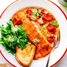 Salmon with Burst Tomato Sauce Recipe Page