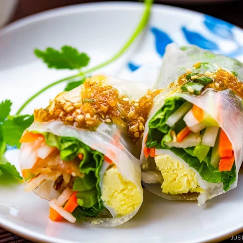 Spring Rolls with Sesame Ponzu Vinaigrette Image