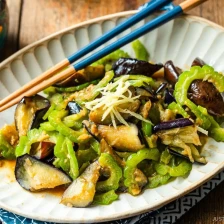 Stir-Fried Bitter Melon and Eggplant with Miso Recipe Page