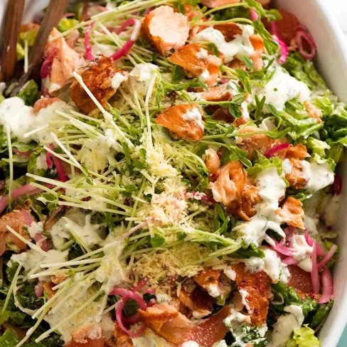 Celebration Salmon Salad with Yoghurt Ranch Dressing Image