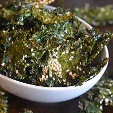 Maple Sesame Kale Chips Recipe Page