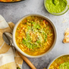 Vegetable Soup with Pesto Recipe Page