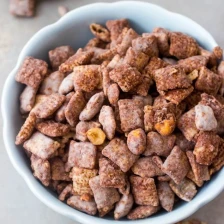 Salted Peanut Nutella Puppy Chow Recipe Page