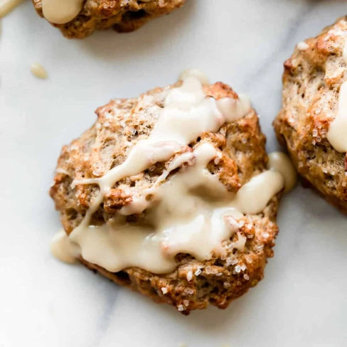 Banana Nut Scones with Maple Glaze Image