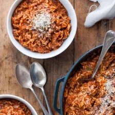 One Pot Orzo / Risoni Bolognaise Recipe Page