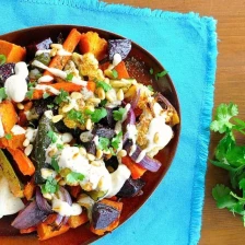 Middle Eastern Roasted Vegetables with Tahini Sauce Recipe Page