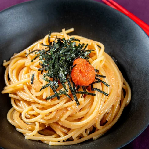 Japanese Mentaiko Spaghetti (Pasta With Spicy Cod Roe and Butter Sauce) Image