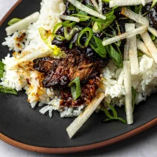 Slow-Cooked Korean-Inspired Short Ribs With Green Onion and Pear Recipe Recipe Page