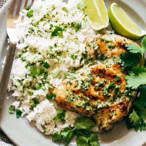 Coconut Lime Grilled Chicken And Rice Image