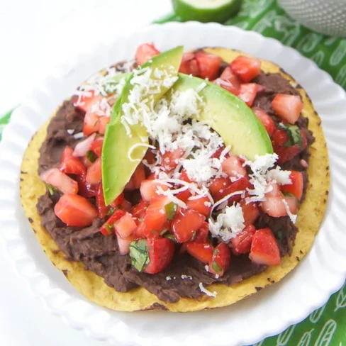 Black Bean Tostadas with Strawberry Salsa Image