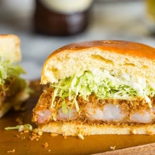 Ebi Katsu Burger (Shrimp Cutlet Burger) Recipe Page