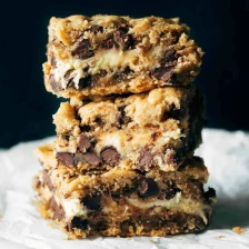 Peanut Butter Chocolate Chip Cookie Cheesecake Bars Recipe Page