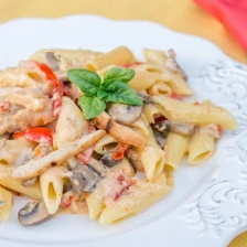 Chicken and Vegetable Penne Alfredo Recipe Page