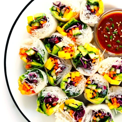 Mango Avocado Spring Rolls (with Peanut Sauce) Image