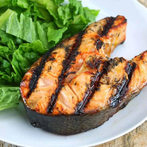 Orange-Ginger Grilled Salmon Steaks Image