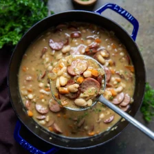 Creamy Bean Soup with Kielbasa Recipe Page