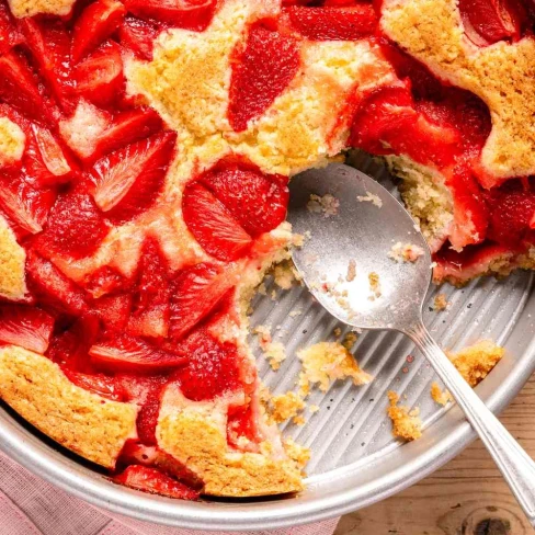 When I Brought This Strawberry Spoon Cake To A Get-Together, Everyone Had Seconds Image