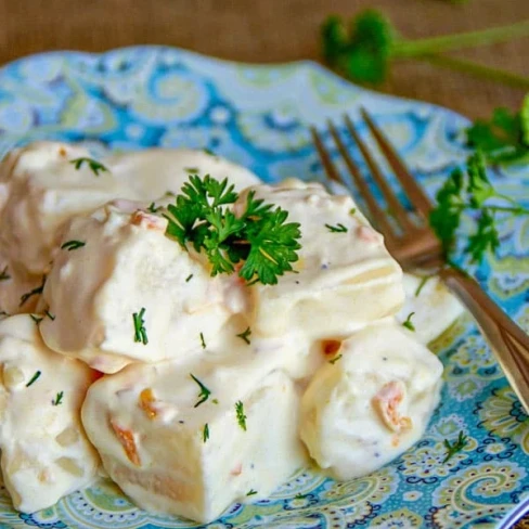 Potatoes In Alfredo Sauce Image