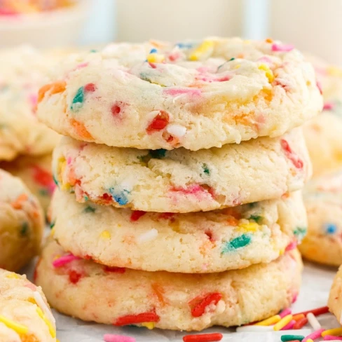 Confetti Cake Mix Cookies Image