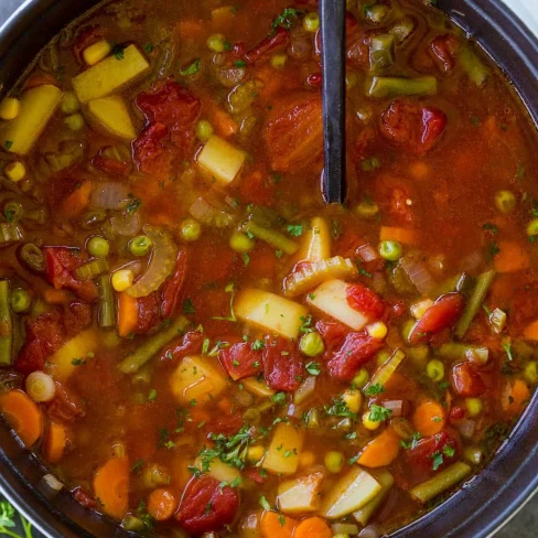 Easy Vegetable Soup Recipe Image