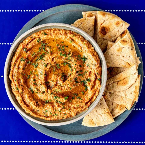 Burnt Eggplant And Bell Pepper Dip Image