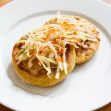 Cheese and Bean Pupusas (Salvadoran Stuffed, Griddled Tortillas) With Cabbage Slaw Recipe Page