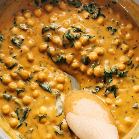 Steph&#039;s Chickpea Curry with Spinach and Rice Image