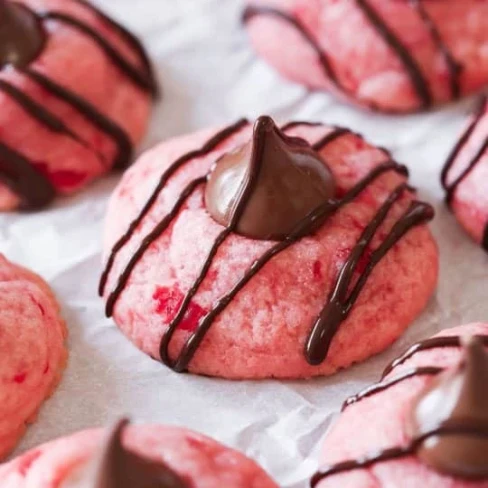 Chocolate Cherry Blossom Cookies Image