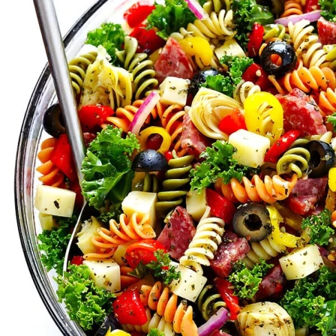 Rainbow Antipasto Pasta Salad Image