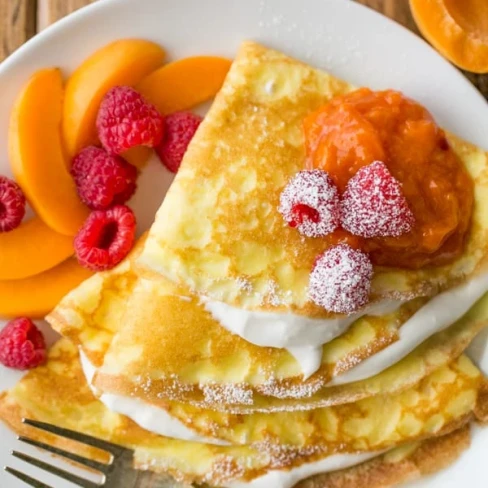 Crepes with Greek Yogurt Cream Image