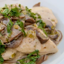 Chicken with Mushroom White Wine Cream Sauce Recipe Page