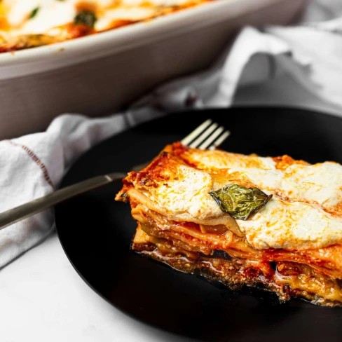 Summer Vegetable Lasagna With Zucchini, Squash, Eggplant, And Tomato Image