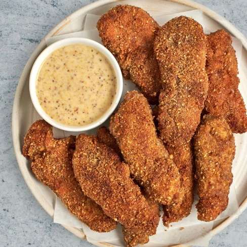 Pecan Crusted Chicken Tenders with Honey Mustard Sauce Image