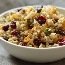 Rice Pilaf with Caramelized Onion, Orange, Cherry &amp; Pistachio Recipe Page