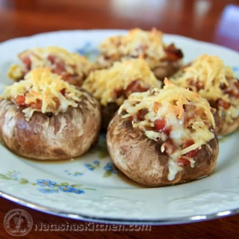 Smoked Gouda and Bacon Stuffed Mushrooms Image