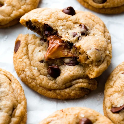 Salted Caramel Chocolate Chip Cookies Image