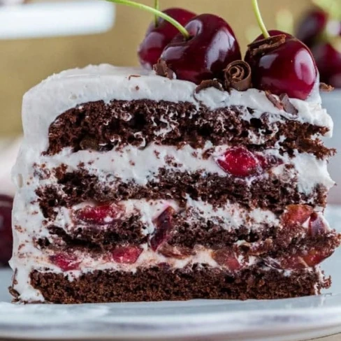 Drunken Cherry Chocolate Cake Image