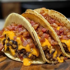 Loaded Bacon Cheeseburger Tacos Recipe Page