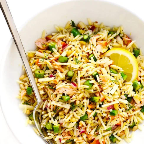 Salmon Asparagus Orzo Salad Image