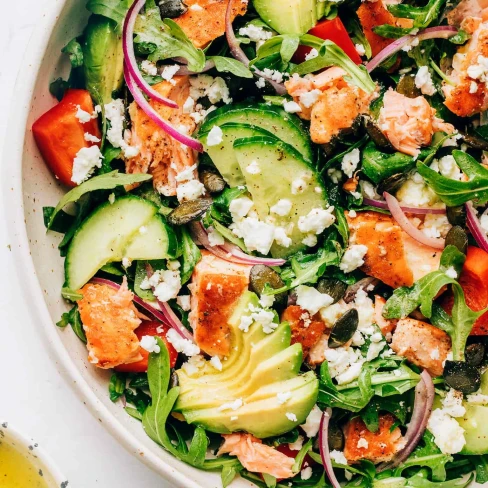 Greek Salmon Salad Bowls Image