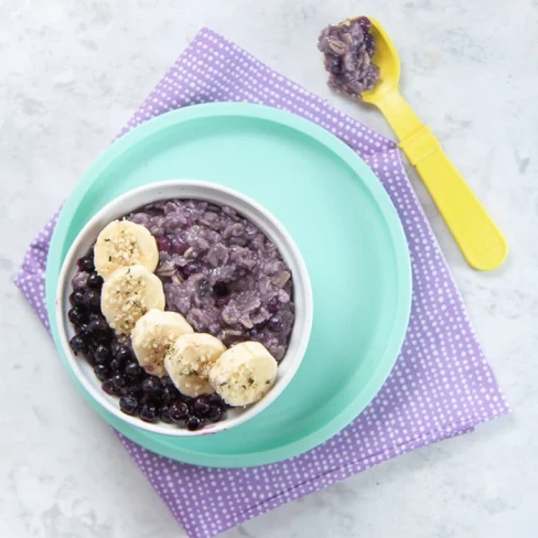 Blueberry Oatmeal for Baby, Toddler + Kids Image