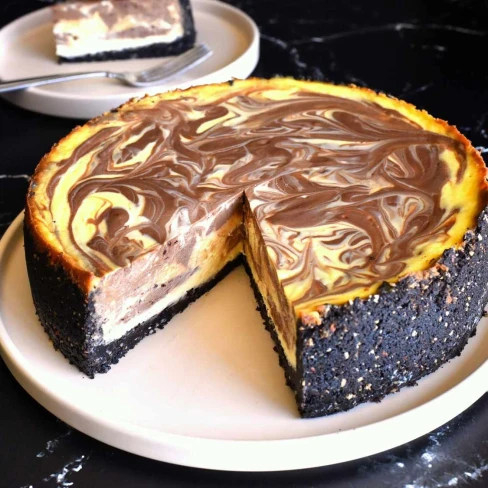 Chocolate Almond Marble Cheesecake Image