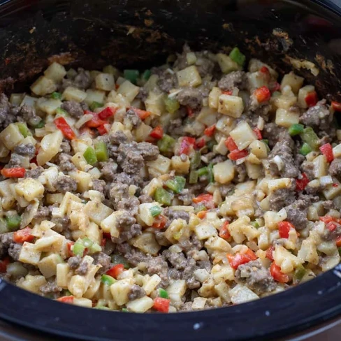 Slow Cooker Philly Cheesesteak Casserole Image