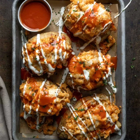 Buffalo Chicken Twice Baked Potatoes Image