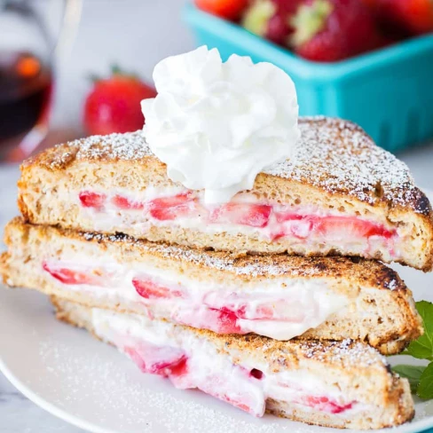 CREAM CHEESE STRAWBERRY STUFFED FRENCH TOAST Image