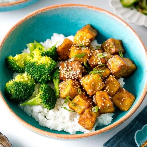 Pan-Fried Teriyaki Tofu Bowl Image